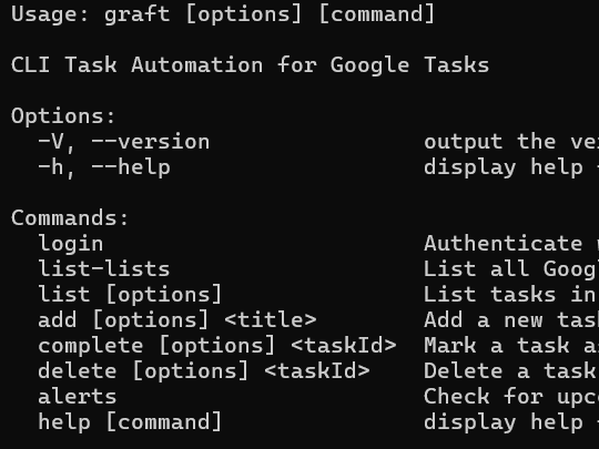 Graft not found
